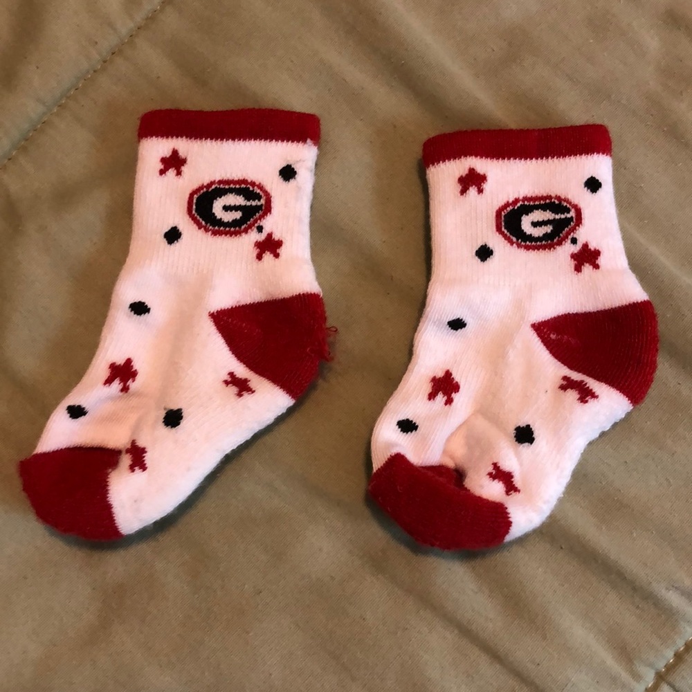 UGA Bulldogs toddler socks